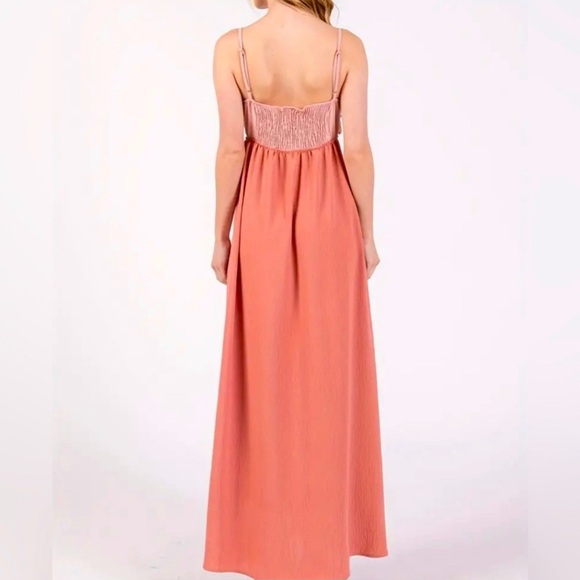 White Reef Color Block Sleeveless Midi Dress - Picture 3 of 3